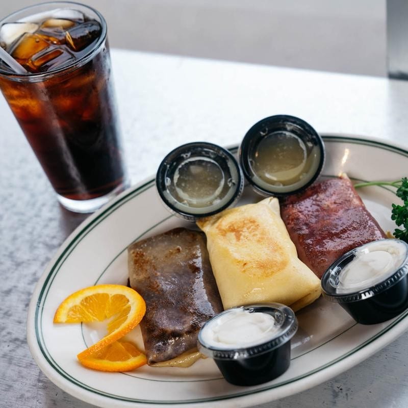 Red, White, and Blue Blintzes.