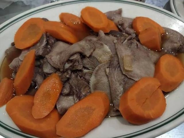Boiled Beef Tongue Dinner.